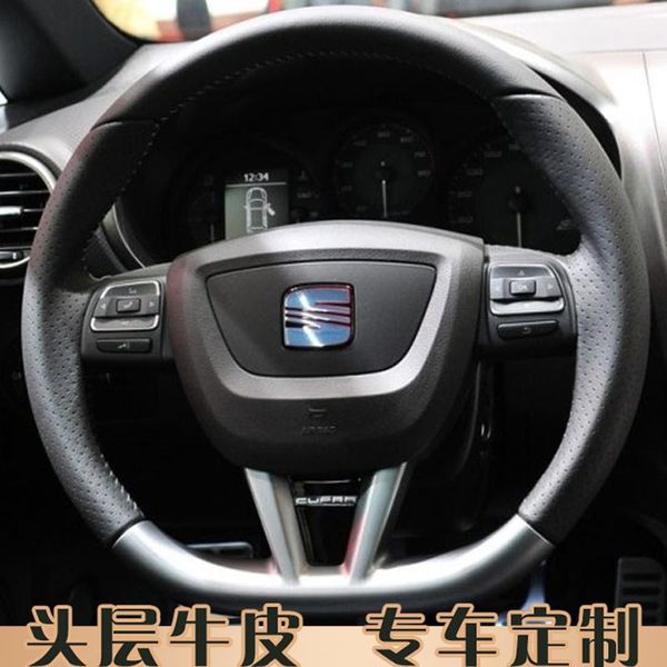 steering wheel covers for seat leon leather cover hand-stitched car set accessories
steering wheel covers for seat leon leather cover hand-stitched car set accessories