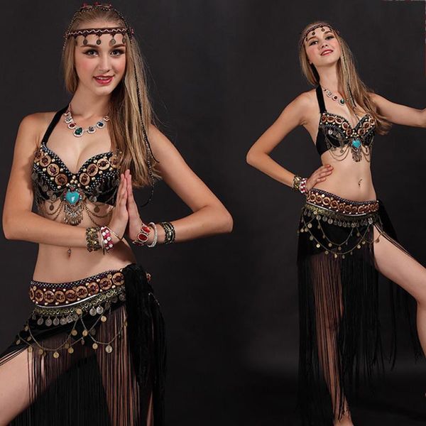 belly dance costume for ladies black fringe 2pcs bra+belt comfort suit women professional ballroom costumes n2021, Black;red
belly dance costume for ladies black fringe 2pcs bra+belt comfort suit women professional ballroom costumes n2021, Black;red