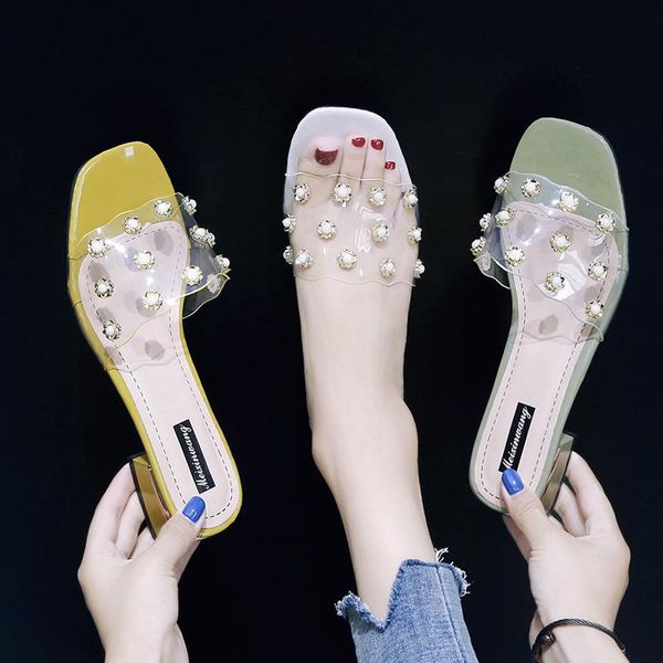 slippers summer women shoes woman mules thick high heels rivet ladies female clear transparent casual plus size, Black
slippers summer women shoes woman mules thick high heels rivet ladies female clear transparent casual plus size, Black