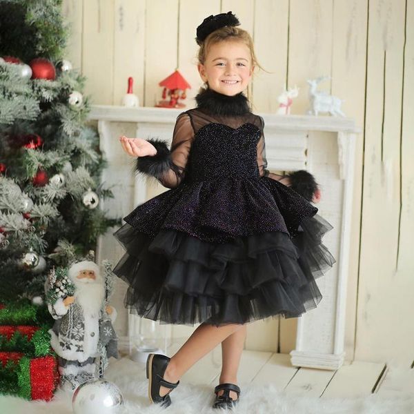 girl's dresses glitter layers girl wedding party dress illusion sleeve fur neck elegant baby, Red;yellow
girl's dresses glitter layers girl wedding party dress illusion sleeve fur neck elegant baby, Red;yellow