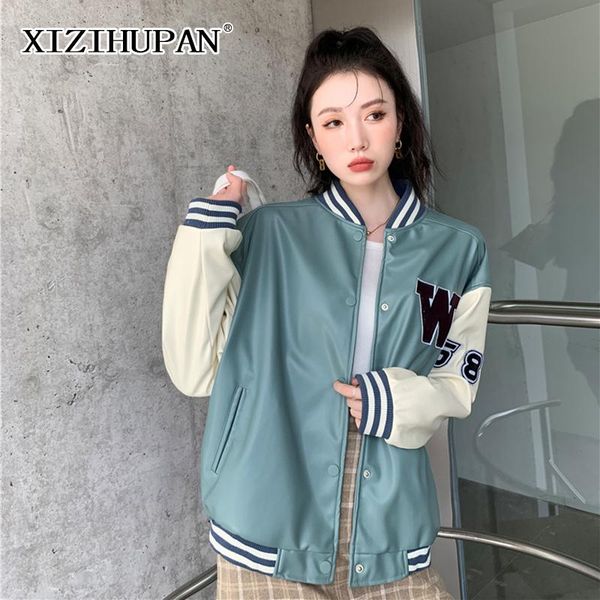 women's jackets casual patchwork slim colorblock coat female stand collar long sleeve fashion for women autumn style 2021, Black;brown
women's jackets casual patchwork slim colorblock coat female stand collar long sleeve fashion for women autumn style 2021, Black;brown