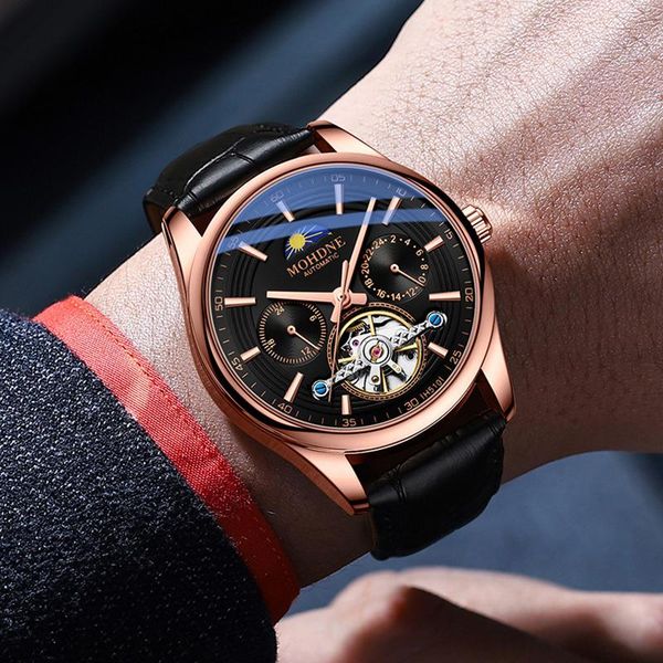 wristwatches mohdne british style waterproof watches for coated glass mirror automatic mechanical hollow-carved man's, Slivery;brown
wristwatches mohdne british style waterproof watches for coated glass mirror automatic mechanical hollow-carved man's, Slivery;brown