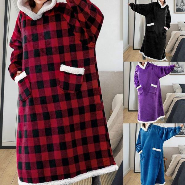women's hoodies & sweatshirts oversized hoodie blanket with sleeves sweatshirt plaid winter fleece hoody women pocket female sherpa gia, Black
women's hoodies & sweatshirts oversized hoodie blanket with sleeves sweatshirt plaid winter fleece hoody women pocket female sherpa gia, Black
