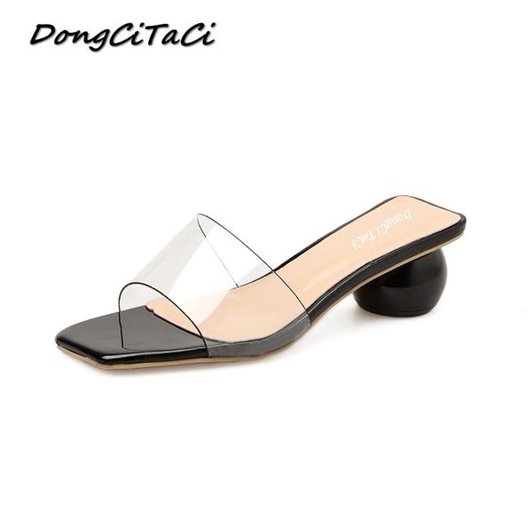 n summer women clear sandals shoes woman fashion square toe transparent thick bottom slippers sandalias mujer, Black
n summer women clear sandals shoes woman fashion square toe transparent thick bottom slippers sandalias mujer, Black