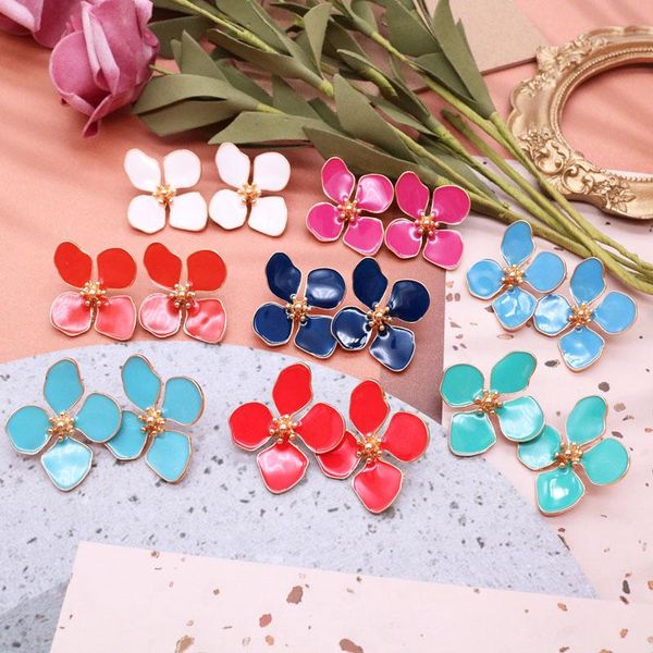 stud pretty flowers earrings 8 colors enamel alloy party brincos modern fashion accessoires, Golden;silver
stud pretty flowers earrings 8 colors enamel alloy party brincos modern fashion accessoires, Golden;silver