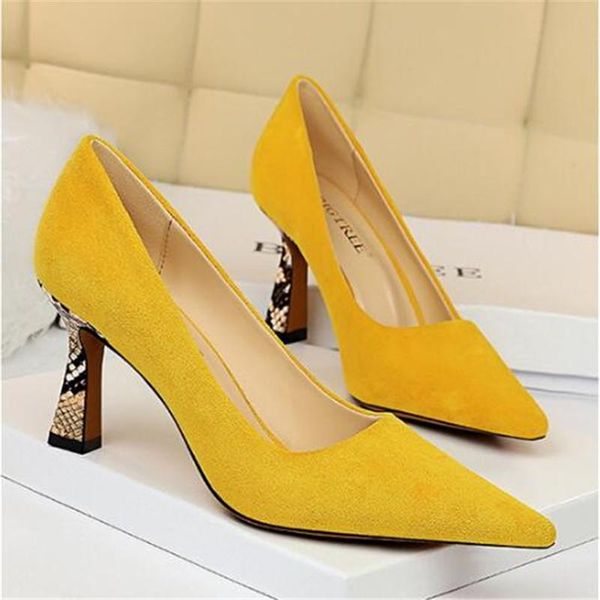 dress shoes concise women's ol office 2021 show thin women pumps solid flock pointed toe shallow fashion high heels, Black
dress shoes concise women's ol office 2021 show thin women pumps solid flock pointed toe shallow fashion high heels, Black