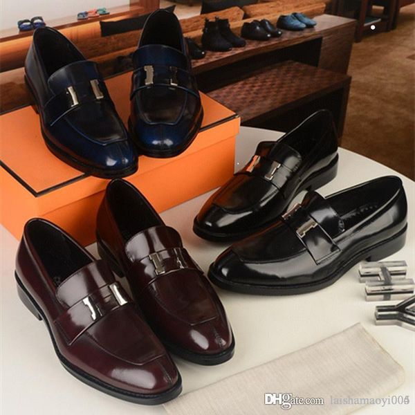 16 style hbrand leisure peasy tide shoes fashion genuine patent leather luxury designer simple loafers men one-step dress shoes party banque, Black
16 style hbrand leisure peasy tide shoes fashion genuine patent leather luxury designer simple loafers men one-step dress shoes party banque, Black