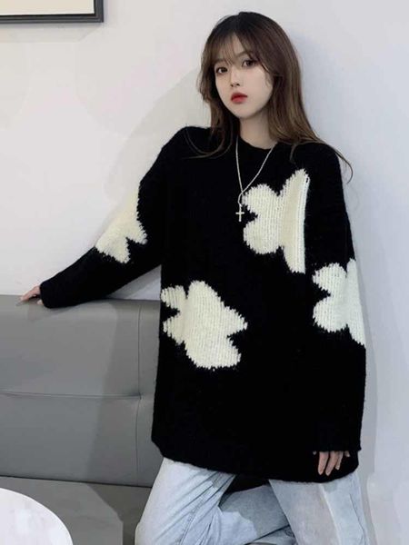 women's sweaters medium length oversized pullovers wear loose in spring and autumn 2021 design lazy, White;black
women's sweaters medium length oversized pullovers wear loose in spring and autumn 2021 design lazy, White;black