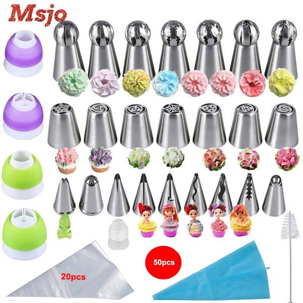msjo 50pcs russian tulip icing piping nozzles tip confectionery flower cream nozzles pastry bag/leaf tips cake decorating tools
msjo 50pcs russian tulip icing piping nozzles tip confectionery flower cream nozzles pastry bag/leaf tips cake decorating tools