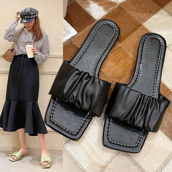 slippers 2021 autumn soft-soled women's shoes fashion beach women are thin and white with flat-bottomed wrinkled flip-flops, Black
slippers 2021 autumn soft-soled women's shoes fashion beach women are thin and white with flat-bottomed wrinkled flip-flops, Black