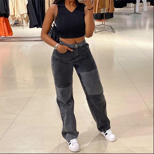 dewadbow fashion patchwork skinny straight jeans women 2021 high waist pocket color block high long grey denim pants, Blue
dewadbow fashion patchwork skinny straight jeans women 2021 high waist pocket color block high long grey denim pants, Blue