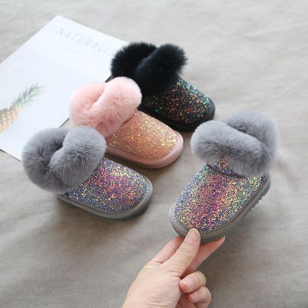 boots baby girl snow children' shoes sequins infant toddler soft bottom princess cotton in winter 1-3 years, Black;grey
boots baby girl snow children' shoes sequins infant toddler soft bottom princess cotton in winter 1-3 years, Black;grey