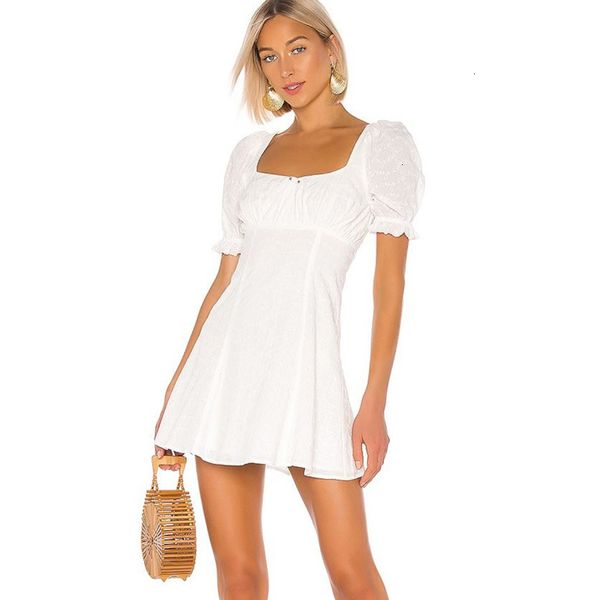 2021 new elegant summer solid women fashion square collar short sleeve mini white vestidos female casual party es cua2, Black;gray
2021 new elegant summer solid women fashion square collar short sleeve mini white vestidos female casual party es cua2, Black;gray