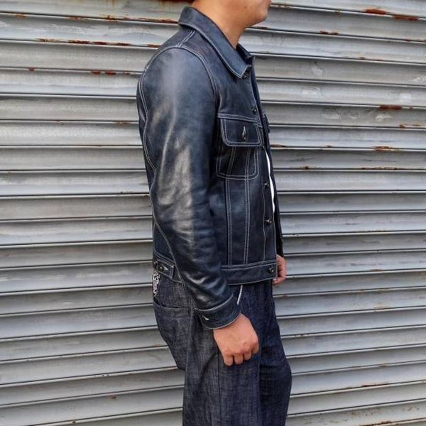 men's leather & faux horsehide biker jacket men harajuku short pockets slim fit work coat man windproof motorcycle genuine, Black
men's leather & faux horsehide biker jacket men harajuku short pockets slim fit work coat man windproof motorcycle genuine, Black