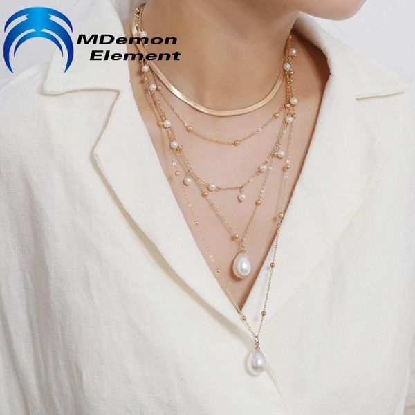 pendant necklaces mdemon fashion multilayer pearl multi-layers necklacewomen bohemian gold choker trendy 2021 jewelry, Silver
pendant necklaces mdemon fashion multilayer pearl multi-layers necklacewomen bohemian gold choker trendy 2021 jewelry, Silver