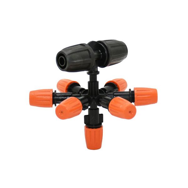 multi-nozzle hanging misting nozzle with 3/8" tee 7-way cross fog sprayer garden greenhouse irrigation 1pcs
multi-nozzle hanging misting nozzle with 3/8" tee 7-way cross fog sprayer garden greenhouse irrigation 1pcs