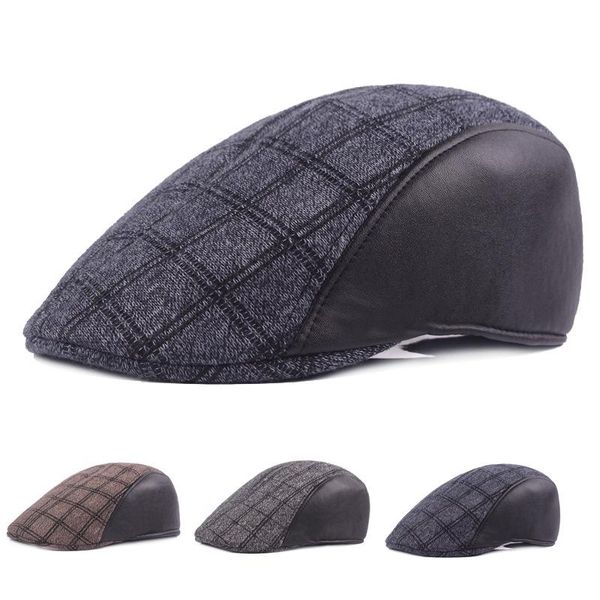 berets thick warm flat caps for men autumn winter peaky blinders leather beret hat classic vintage advanced ivy cap sboy, Blue;gray
berets thick warm flat caps for men autumn winter peaky blinders leather beret hat classic vintage advanced ivy cap sboy, Blue;gray