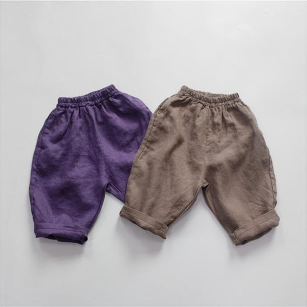 summer kids cotton linen calf length pants korean style loose solid color children trousers, Blue
summer kids cotton linen calf length pants korean style loose solid color children trousers, Blue