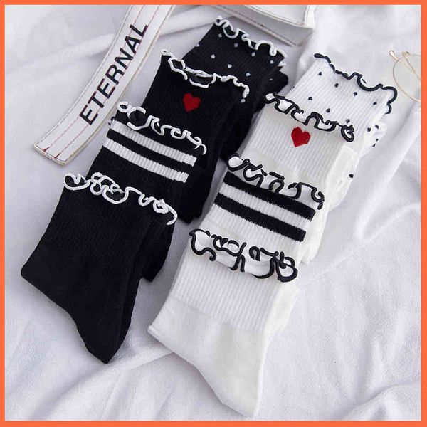 socks ruffle embroidered caring women's middle tube cotton college style fresh, Black;white
socks ruffle embroidered caring women's middle tube cotton college style fresh, Black;white