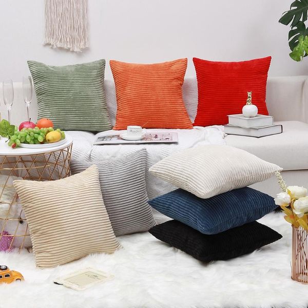 cushion/decorative pillow corduroy throw cover square cushion stripe case home decorative for sofa couch chair 40x40 cm yellow decor 
cushion/decorative pillow corduroy throw cover square cushion stripe case home decorative for sofa couch chair 40x40 cm yellow decor