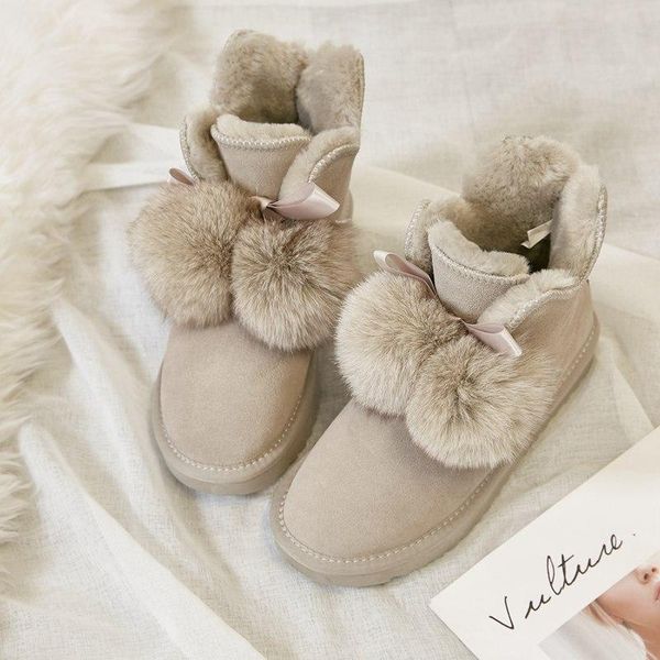 boots fur ball real cowhide snow one-piece non-slip thick warm women's shoes winter short plus velvet cotton, Black
boots fur ball real cowhide snow one-piece non-slip thick warm women's shoes winter short plus velvet cotton, Black