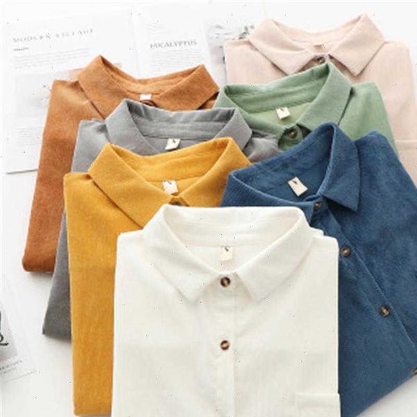 spring long sleeve solid womens blouses color corduroy casual large size loose lady pz3158, White
spring long sleeve solid womens blouses color corduroy casual large size loose lady pz3158, White