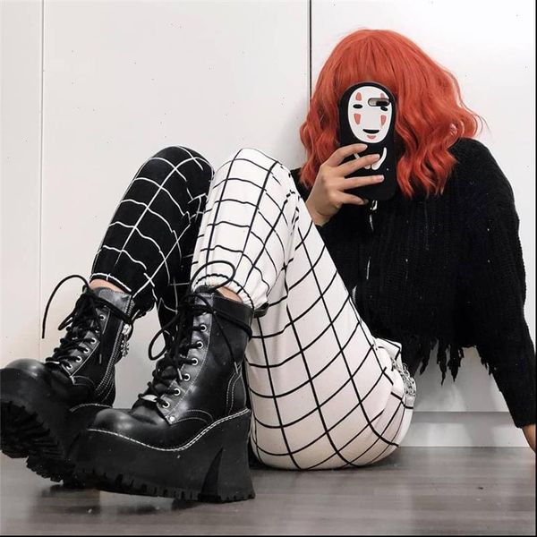 patchwork pants woman fashion casual harem trousers hip hop streetwear plaid patchwork pant cotton hit color clothes hh124, Black;white
patchwork pants woman fashion casual harem trousers hip hop streetwear plaid patchwork pant cotton hit color clothes hh124, Black;white