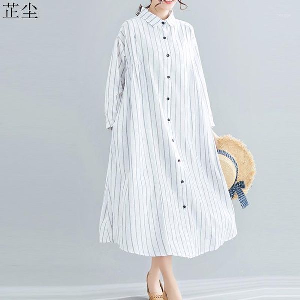 fashion women blouse long cardigan shirt cotton plus size striped korean oversize linen lapel 3xl 4xl 5xl 2021 autumn women's blouses &, White
fashion women blouse long cardigan shirt cotton plus size striped korean oversize linen lapel 3xl 4xl 5xl 2021 autumn women's blouses &, White
