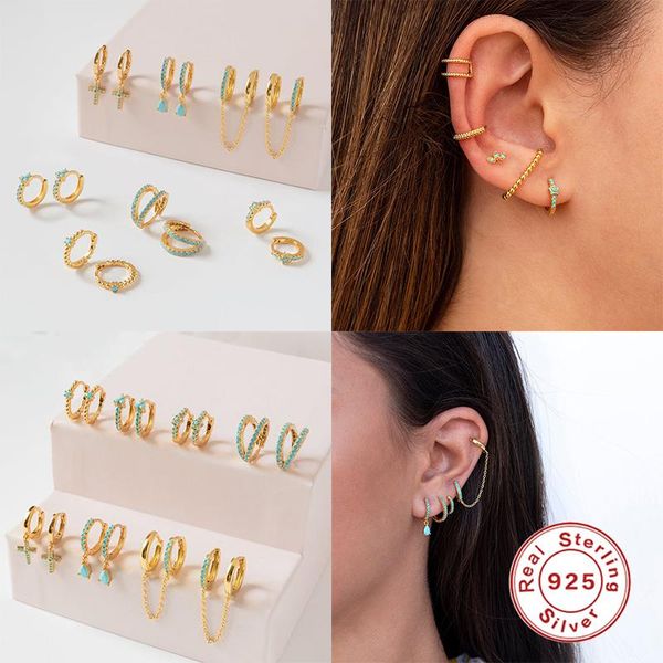 hoop & huggie boako trendy 100% 925 sterling silver earrings for women geometric turquoise small fine jewelry pendientes w5, Golden;silver
hoop & huggie boako trendy 100% 925 sterling silver earrings for women geometric turquoise small fine jewelry pendientes w5, Golden;silver