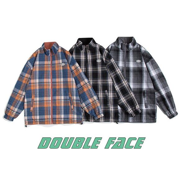 men's jackets youthful vitality double face plaid jacket 2021 arrival hip hop male korean fashions all-match stand collar windbreaker 5, Black;brown
men's jackets youthful vitality double face plaid jacket 2021 arrival hip hop male korean fashions all-match stand collar windbreaker 5, Black;brown