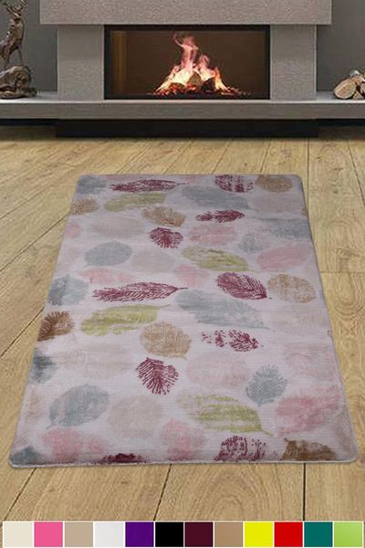 bonny home delux leaf plush carpet slip-resistant outsole cutout pufidik runner-size seçenekli-
bonny home delux leaf plush carpet slip-resistant outsole cutout pufidik runner-size seçenekli-