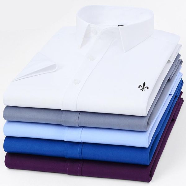 men's casual shirts 2021 bamboo fiber mens short sleeve solid slim fit shirt social business dudalinas masculin, White;black
men's casual shirts 2021 bamboo fiber mens short sleeve solid slim fit shirt social business dudalinas masculin, White;black