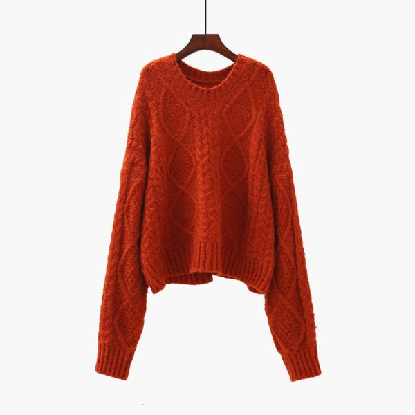 twist women's pullover autumn and winter 2020 new korean loose wear short woolen sweater, White;black
twist women's pullover autumn and winter 2020 new korean loose wear short woolen sweater, White;black