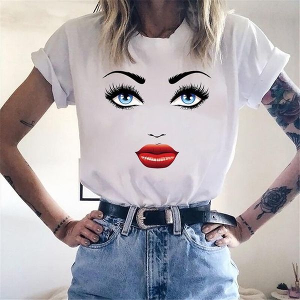 female face makeup print and mens t shirt womens girl ladies casual harajuku aesthetic femme graphics trendy retro, White;black
female face makeup print and mens t shirt womens girl ladies casual harajuku aesthetic femme graphics trendy retro, White;black