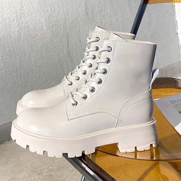 boots 2021 luxury genuine leather ankle women lace up footwear platforms shoes ladies round toe motorcycle punk booties, Black
boots 2021 luxury genuine leather ankle women lace up footwear platforms shoes ladies round toe motorcycle punk booties, Black