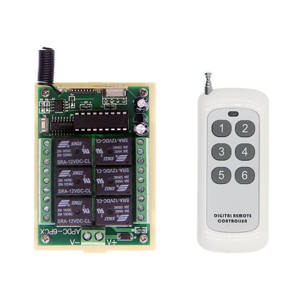 smart home control dc 12v 24v 6 ch 6ch rf wireless remote switch system, transmitter + receiver,315/433 mhz
smart home control dc 12v 24v 6 ch 6ch rf wireless remote switch system, transmitter + receiver,315/433 mhz