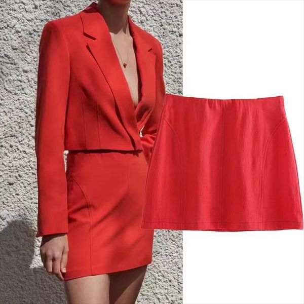wesay jesi suit short blazer women skirt with za fashion summer solid red female elegant street slim clothes, Black
wesay jesi suit short blazer women skirt with za fashion summer solid red female elegant street slim clothes, Black