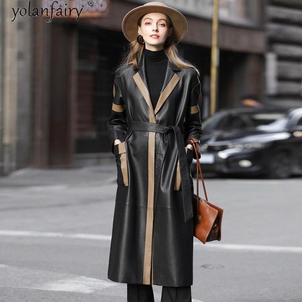 natural sheepskin coat genuine leather jackets women super quality long slim female jacket spring autumn coats cuero genuino, Black
natural sheepskin coat genuine leather jackets women super quality long slim female jacket spring autumn coats cuero genuino, Black