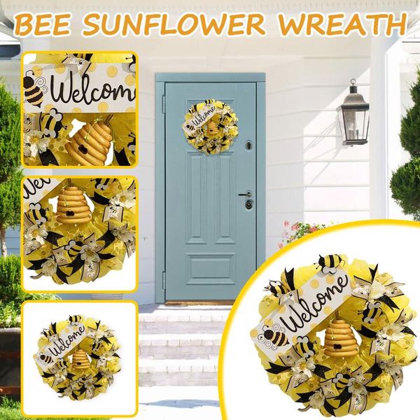 40# creative round wreaths simulation leaf bee sunflowerwreath artificial garland hanging pendants wedding spring decoration
40# creative round wreaths simulation leaf bee sunflowerwreath artificial garland hanging pendants wedding spring decoration