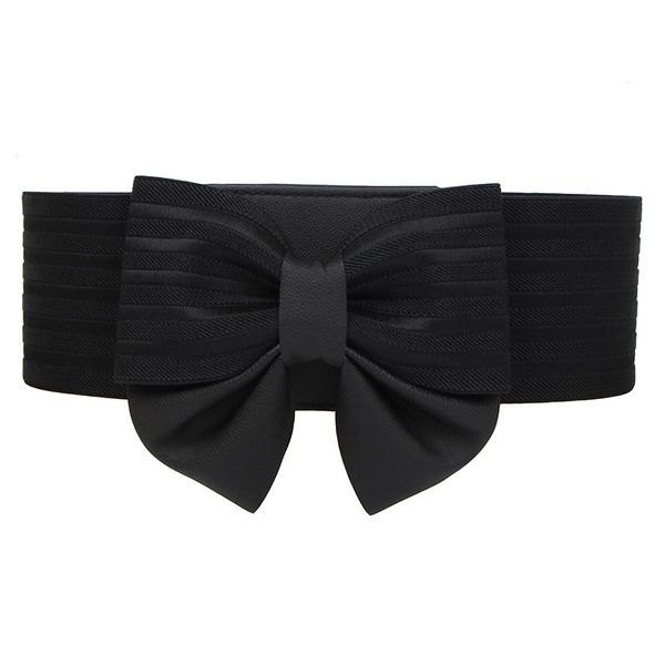 korean women's bowknot ultra wide waist cover simple versatile buckle elastic belt dress accessories, Black;brown
korean women's bowknot ultra wide waist cover simple versatile buckle elastic belt dress accessories, Black;brown