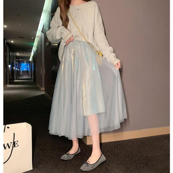 skirts fdfklak ins super fire skirt spring autumn retro female mid-length a-line mesh pleated women long loose, Black
skirts fdfklak ins super fire skirt spring autumn retro female mid-length a-line mesh pleated women long loose, Black