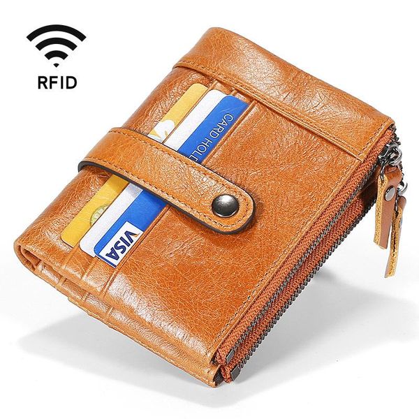 men's wallet short genuine leather clutch double zipper rfid anti-theft swiping wallet male id card holder coin purse money bag, Red;black
men's wallet short genuine leather clutch double zipper rfid anti-theft swiping wallet male id card holder coin purse money bag, Red;black