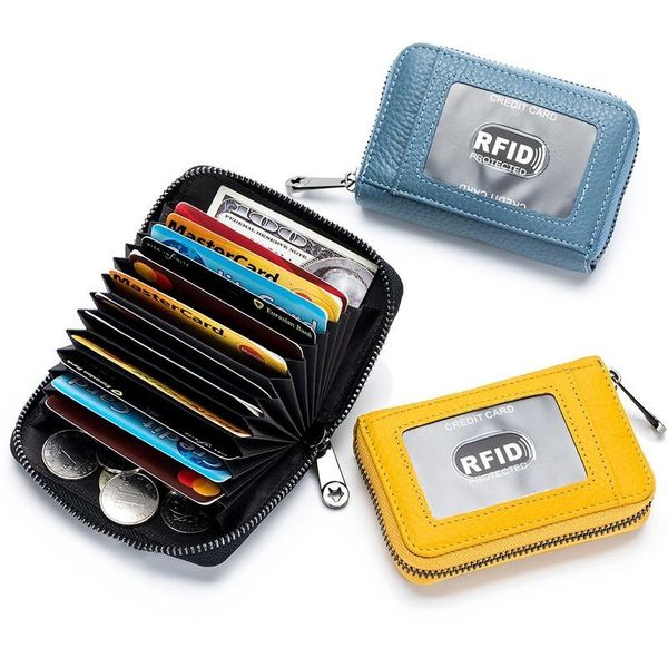 card holders rfid holder for women genuine leather mini pocket purse zipper around coin change bag, Brown;gray
card holders rfid holder for women genuine leather mini pocket purse zipper around coin change bag, Brown;gray