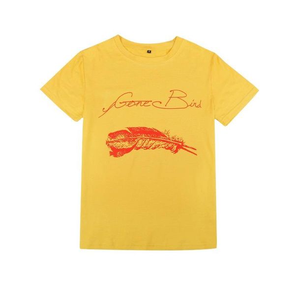 women's t-shirt 2021 summer tees feather print o-neck pullover cotton female short sleeve loose casual fashion simple shirt, White
women's t-shirt 2021 summer tees feather print o-neck pullover cotton female short sleeve loose casual fashion simple shirt, White