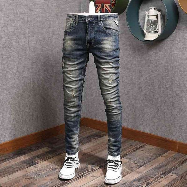 men's jeans italian style fashion men elastic slim fit casual denim long trousers retro blue vintage designer cotton pencil pants
men's jeans italian style fashion men elastic slim fit casual denim long trousers retro blue vintage designer cotton pencil pants