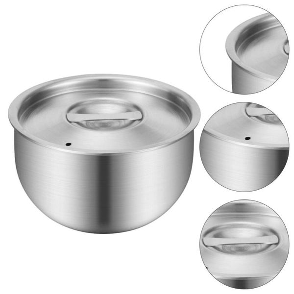 bowls 1pc o-shape stainless steel bowl soup holder container stew with lid 
bowls 1pc o-shape stainless steel bowl soup holder container stew with lid