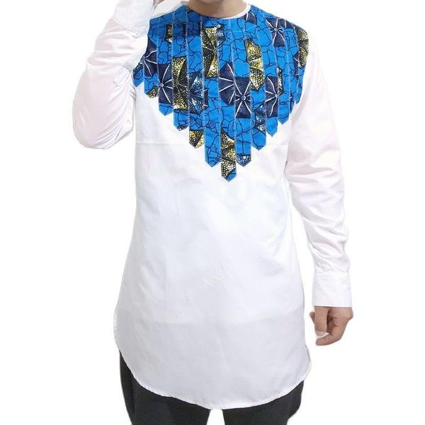 men's casual shirts dashiki fashion men patchwork modern design long sleeve white o neck african party clothes customized, White;black
men's casual shirts dashiki fashion men patchwork modern design long sleeve white o neck african party clothes customized, White;black