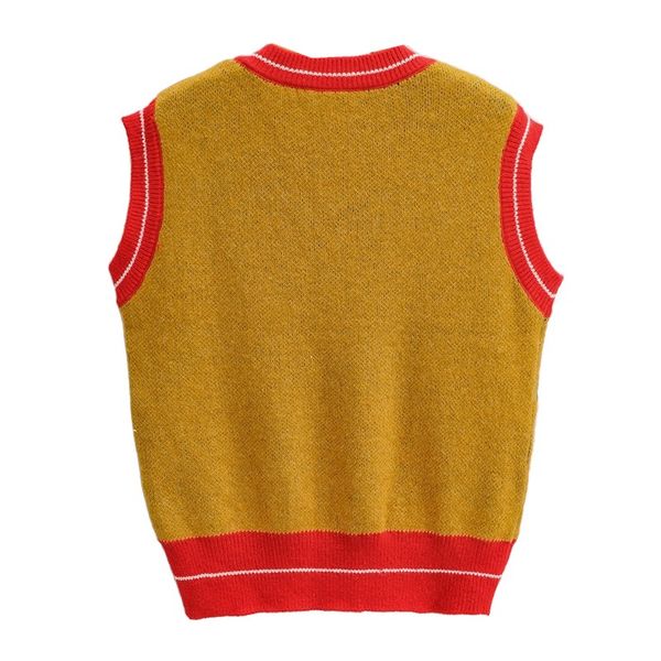90s vintage jacquard flower knitted sweater vest preppy style korean clothing cool girl v neck sleeveless jumper y2k knitwear, White;black
90s vintage jacquard flower knitted sweater vest preppy style korean clothing cool girl v neck sleeveless jumper y2k knitwear, White;black