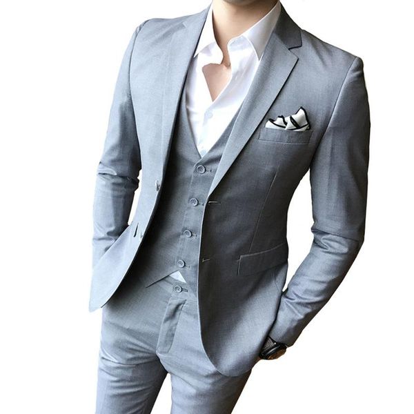 men's suits & blazers solid color slim fit male 3 piece wedding dress men business casual blazer prom dinner groomsman wear tuxedo, White;black
men's suits & blazers solid color slim fit male 3 piece wedding dress men business casual blazer prom dinner groomsman wear tuxedo, White;black