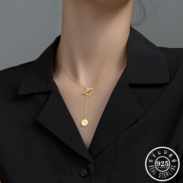 925 sterling silver letter round pendant sweater chain necklace gold color plated geometric shape necklaces jewelry for women q0531
925 sterling silver letter round pendant sweater chain necklace gold color plated geometric shape necklaces jewelry for women q0531